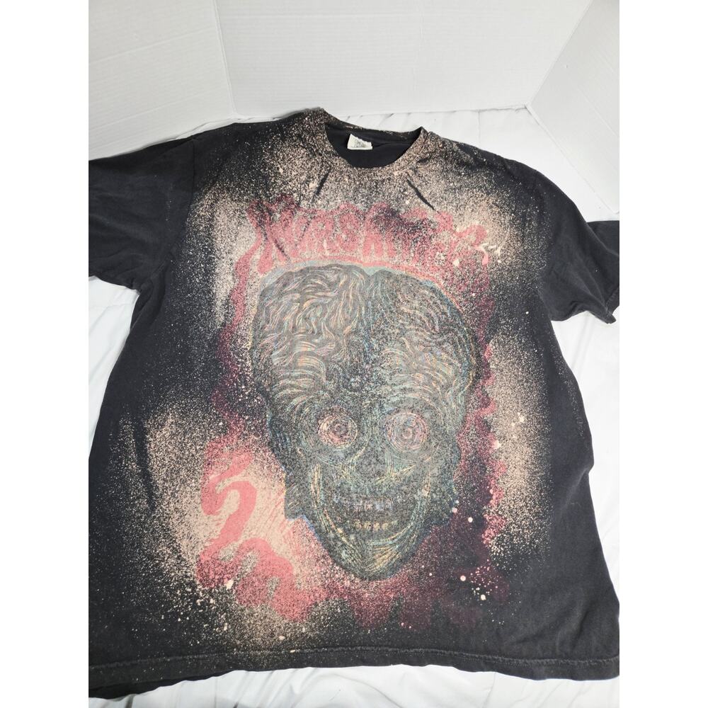 Vintage Style 90s Mars Attacks Horror Comics Movie 2XL Shirt 1996 Wood Cut Rare